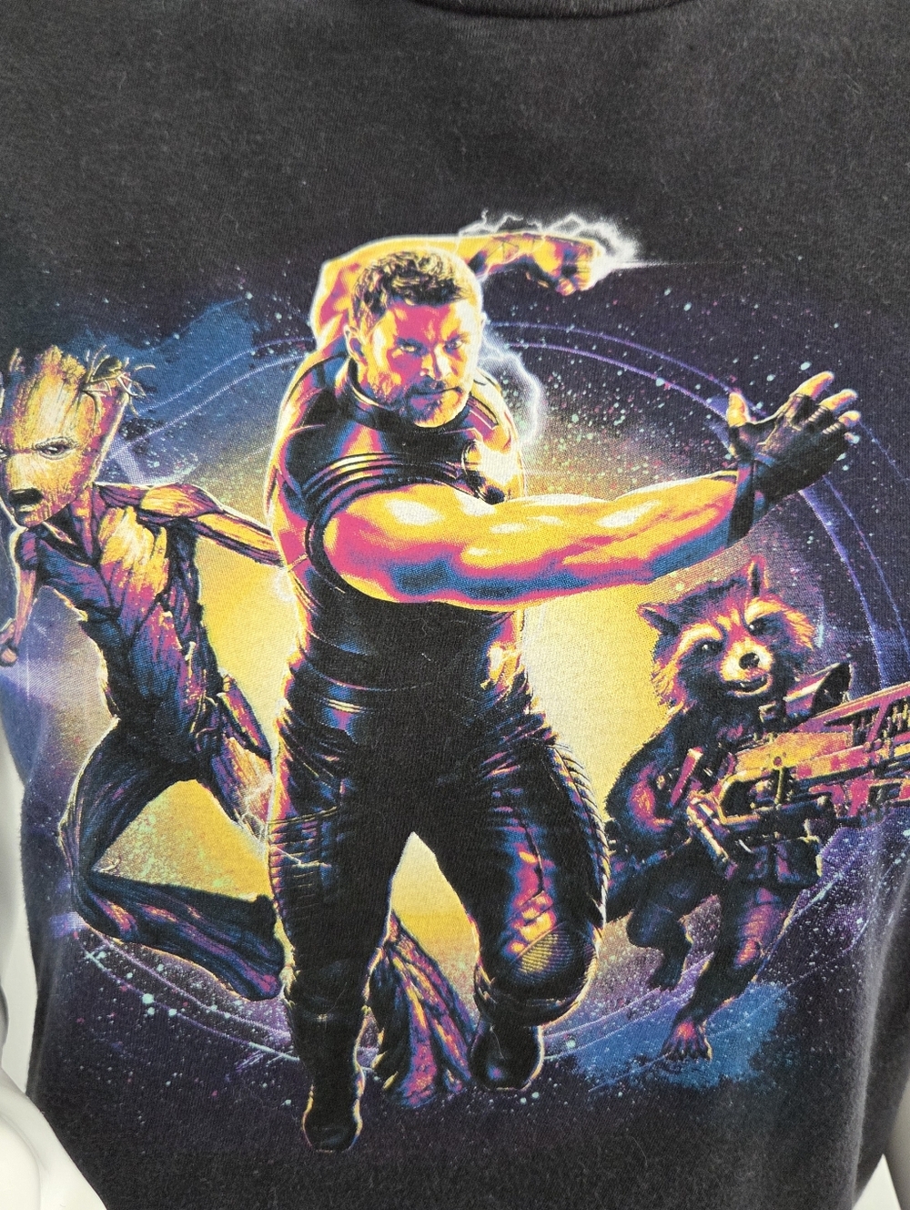 Marvel Avengers Infinity War Thor Groot Rocket Unisex Graphic Tee - Picture 6 of 10